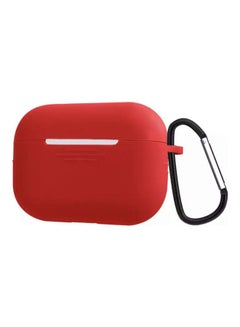 Generic Protective Cover For Apple AirPods Pro With Key Chain Red 