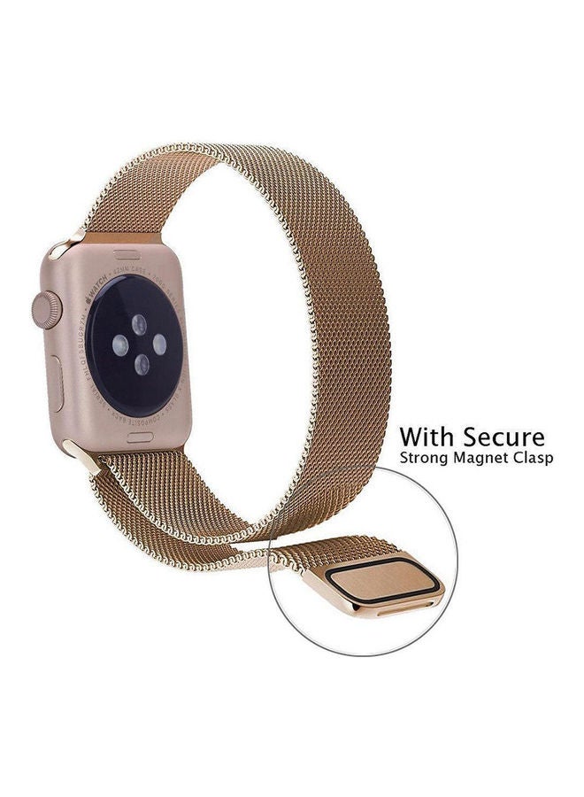 Generic - Band For Smart Watch 38, 40Mm, Stainless Steel Milanese Loop With Adjustable Magnetic Closure Clasp For Series 4 Series 3 Series 2 Series 1 Rose Pink - Image 1
