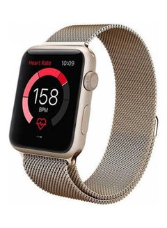 Milanese Loop Stainless Steel Bracelet Strap Band With Magnet For Apple Smart Watch Gold