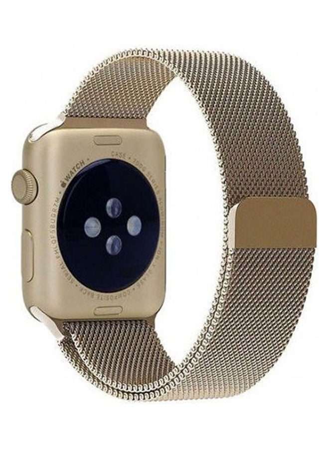 Generic - Milanese Loop Stainless Steel Bracelet Strap Band With Magnet For Apple Smart Watch Gold - Image 1