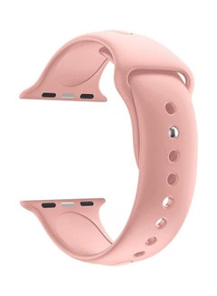 Silicone Watch Bracelet Compatible With Apple Watch 42 Mm Light Pink