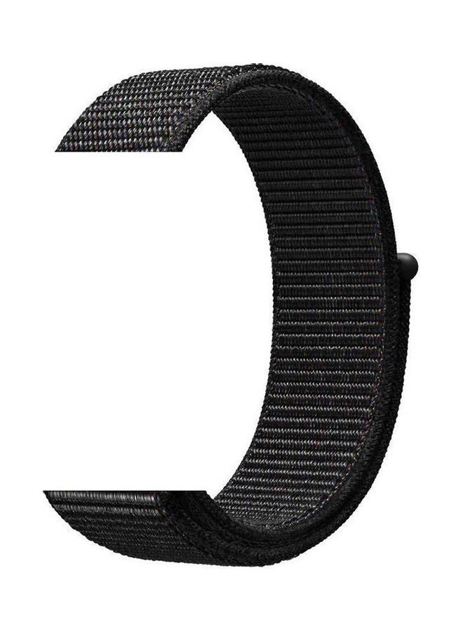 Nylon Bracelet From Liger Compatible With Apple Watch 38 Mm Black Light - Image 1