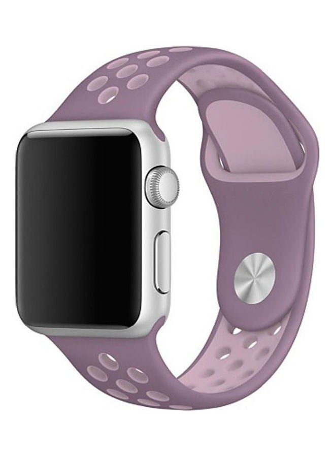 Replacement Silicone Band For Apple I Watch Pink/Purple - Image 1