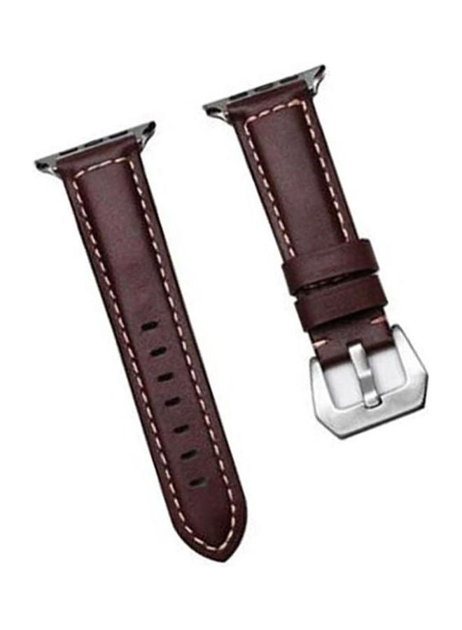 Bracelet Leather For Apple Watch Brown - Image 1