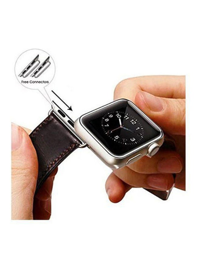 Bracelet Leather For Apple Watch Brown - Image 2