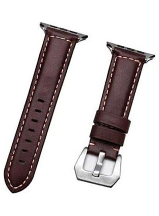 Bracelet Leather For Apple Watch Brown - Image 3