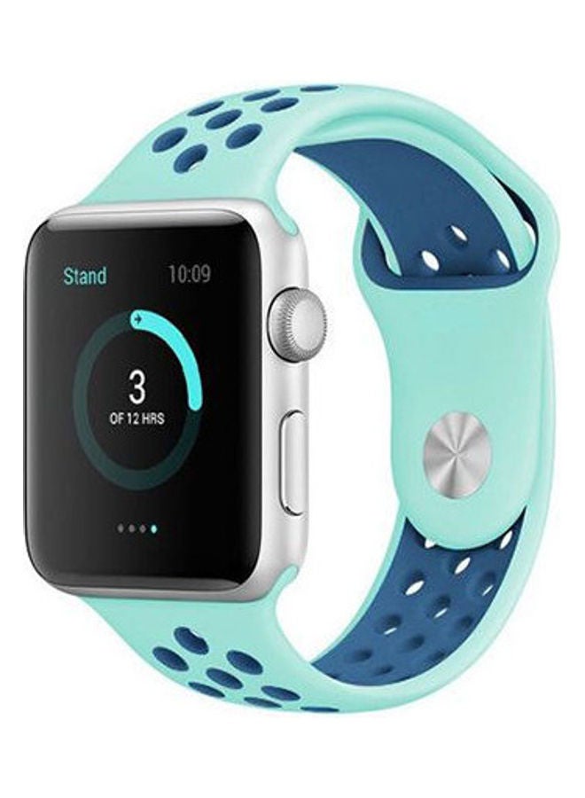 Generic - Nike Sport Silicone Strap For Apple Watch Band Bracelet Blue - Image 1