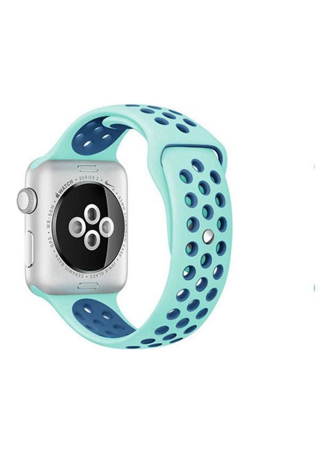Generic - Nike Sport Silicone Strap For Apple Watch Band Bracelet Blue - Image 1