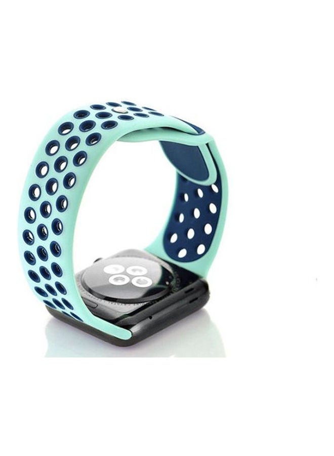 Generic - Nike Sport Silicone Strap For Apple Watch Band Bracelet Blue - Image 1