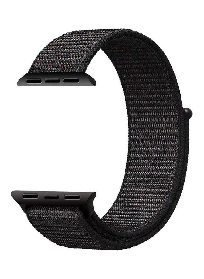 Generic - Sport Loop Woven Nylon Apple Watch Band Black - Image 1
