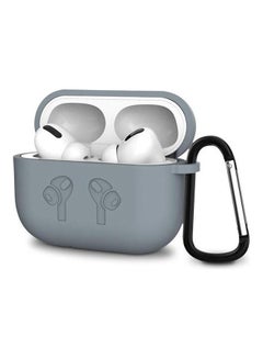 Generic Protective Silicone For Apple AirPods Pro Case With Hook Grey  - Image 1