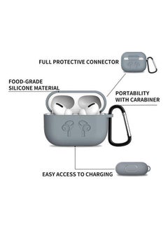 Generic Protective Silicone For Apple AirPods Pro Case With Hook Grey  - Image 2
