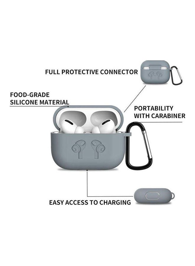 Generic - Protective Silicone For Apple AirPods Pro Case With Hook Grey - Image 1