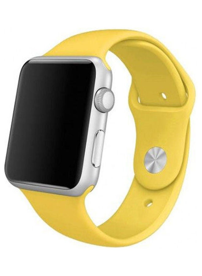 Generic - Silicone Loop Sport Band For Apple Watch Yellow - Image 1
