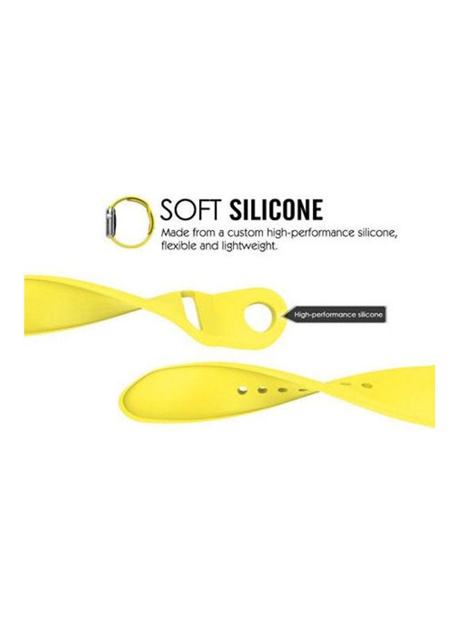Generic - Silicone Loop Sport Band For Apple Watch Yellow - Image 1