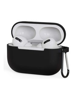 Generic Protective Silicone For Apple AirPods Pro Case With Hook Colour Black  - Image 1