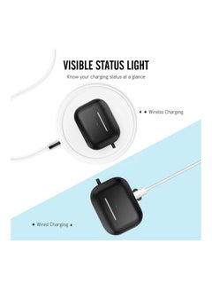 Generic Protective Silicone For Apple AirPods Pro Case With Hook Colour Black  - Image 2