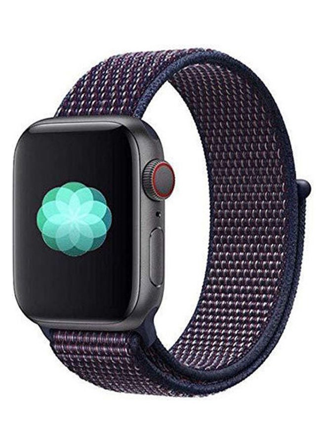 Generic - Compatible Strap Nylon Sport Loop Band Replacement Wristband For Apple I Watch Series 4, Series 3, Series 2, Series 1 42Mm Indigo - Image 1