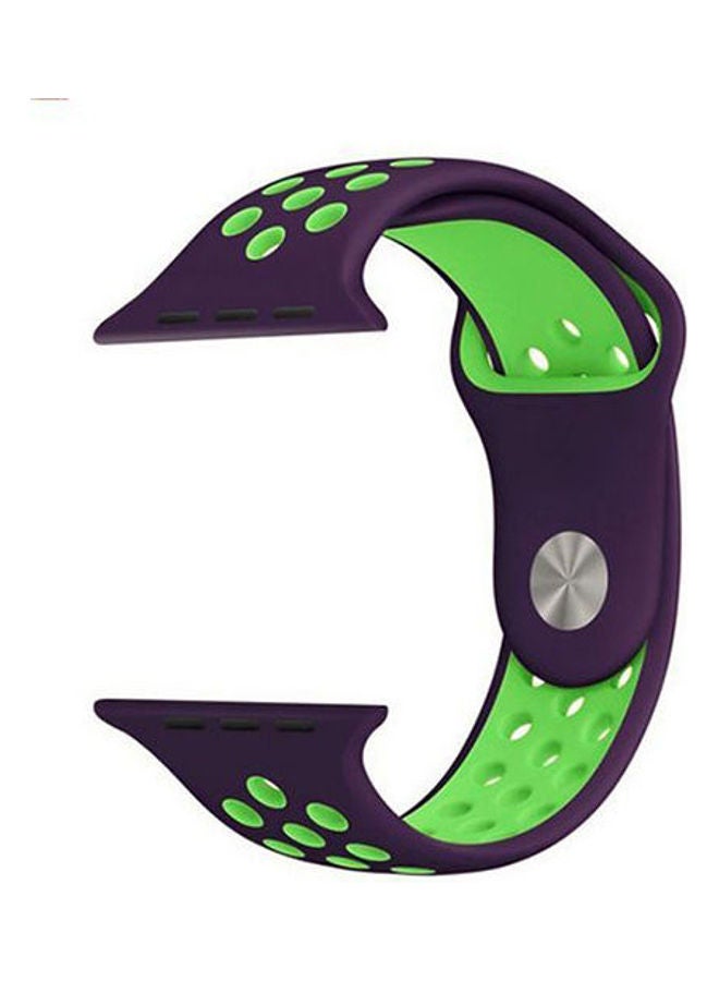 Sbaq Band For Apple Smart Watch 38 Mm , Purple / Green - Image 2