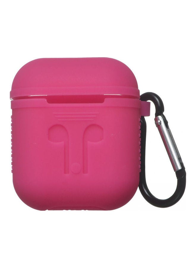 Protective Case with Hook For Apple AirPods Dark Pink