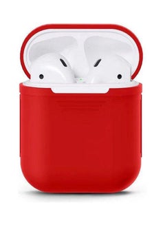 For AirPods Protective Soft Silicone Charging Cover Pouch Case Skin Sleeve Red