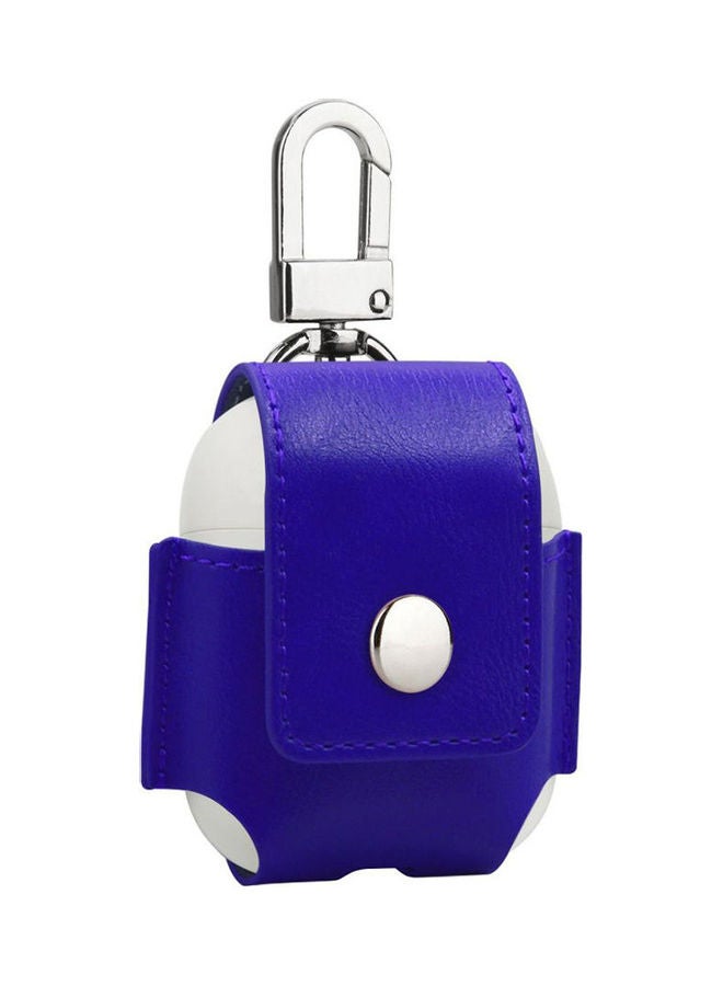 Mosiso AirPods Case, Portable Premium PU Leather Flip Cover with Metal Closure Buckle Case Anti-lost Protective Bag Pouch for AirPods with Charging Case, Blue Blue - Image 1