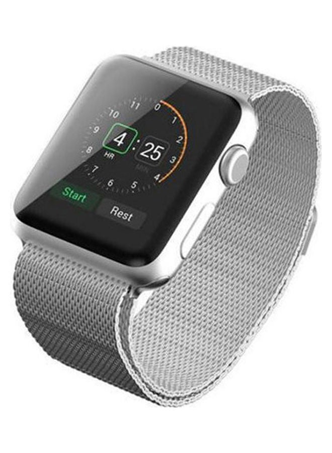 SBAQ - Magnetic Stainless Steel Band For Apple Smart Watch 42 Mm Silver - Image 1