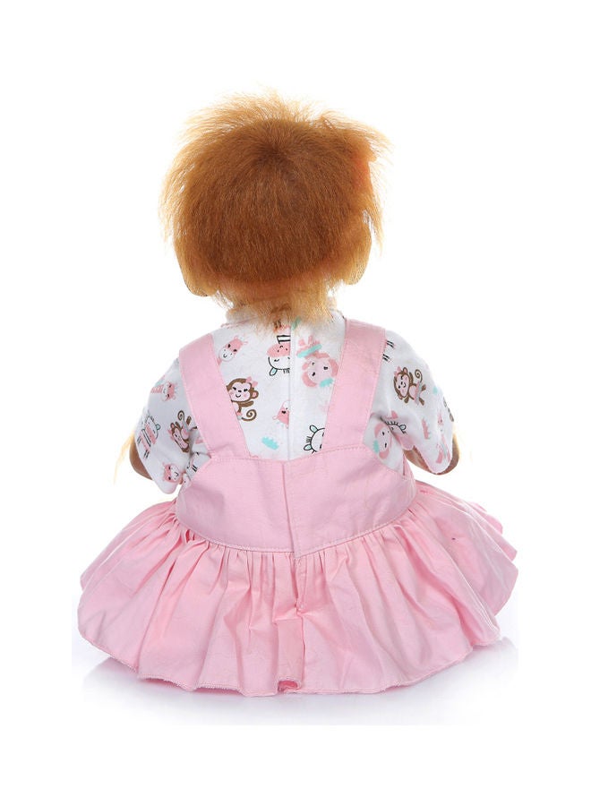 Generic - Reborn Lifelike Baby Monkey Doll with Dress 43x15x24cm - Image 1
