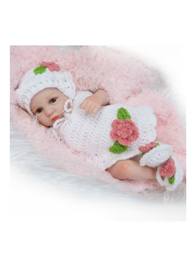 Reborn Baby Doll Girl Bath Toy With Clothes 10inch - Image 1