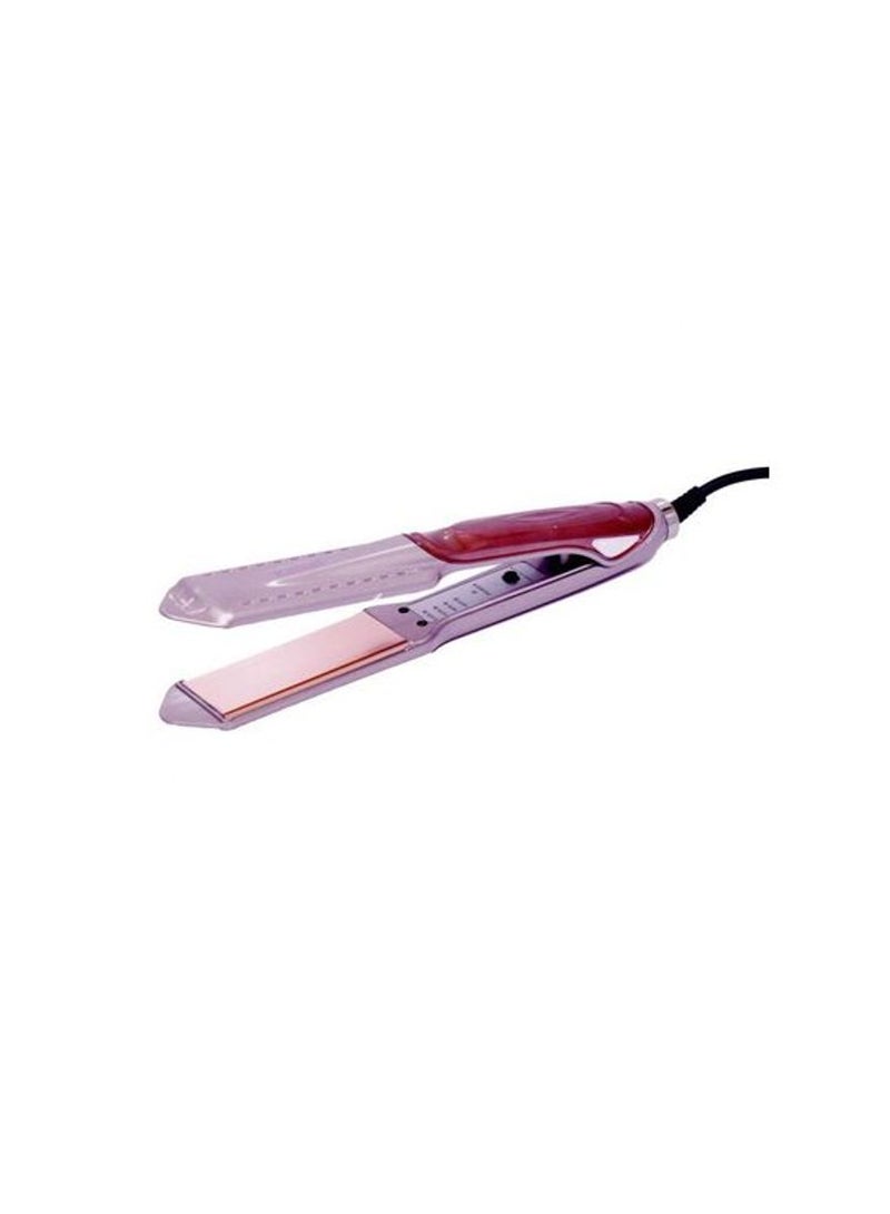 Kemei Professional Hair Straightener With Temperature Control Brown/Silver/Gold 