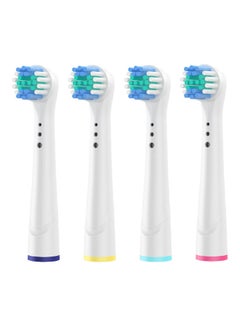 Pack of 4 Replacement Soft Bristles Toothbrush Heads Set White 15x5x10cm