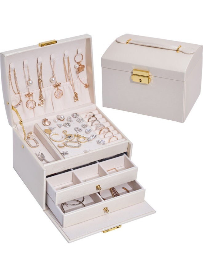 QiaoKai Double Layered Jewellery Box White  - Image 1