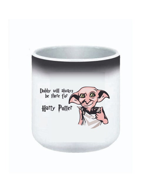 Dobby Harry Potter Heat Sensitive Magic Mug With Heart Shape Handle White/Black/Pink