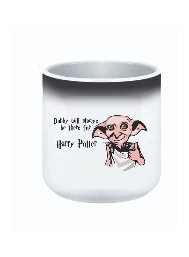 FBGenics - Dobby Harry Potter Heat Sensitive Magic Mug With Heart Shape Handle White/Black/Pink - Image 1