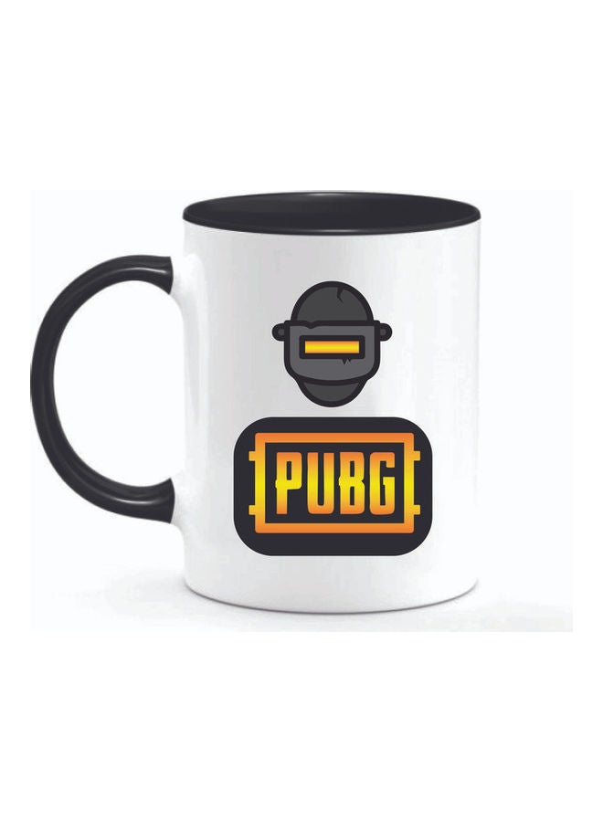 اف بي جينيكس مج من السيراميك بطبعة لعبة PUBG أبيض/أسود/أصفر - Image 1