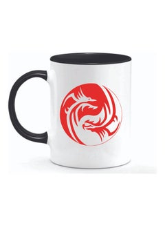 FBGenics Dragon Ceramic Mug White/Black/Red  - Image 1