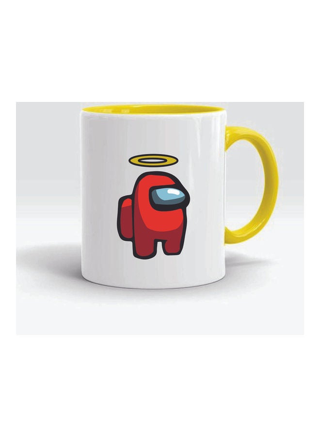 FBGenics Among Us Ceramic Mug White/Yellow/Red 325ml - Image 1