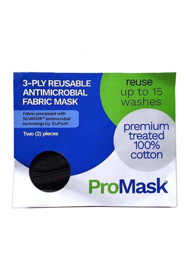 ProMask - Set of 2 Reusable Antimicrobial Face Mask - Image 1