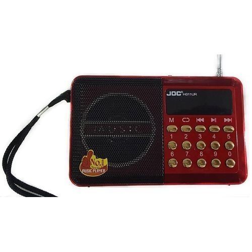 جوك - راديو صغير متعدد الاستخدامات مزود بمنفذ USB ومنفذ لبطاقة الذاكرة أحمر - Image 1
