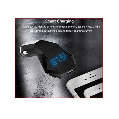 Generic - N8 Portable Bluetooth V4.2 Car Kit MP3 Player - FM Transmitter - TF - USB Charger - Black/Gray - Image 1