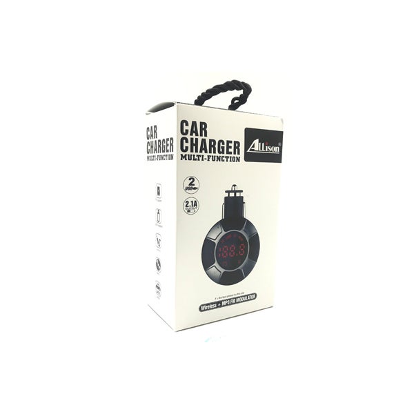 ALS-A903 Car Charger Multi-Function Wireless And MP3 FM Modulator - Black black - Image 2