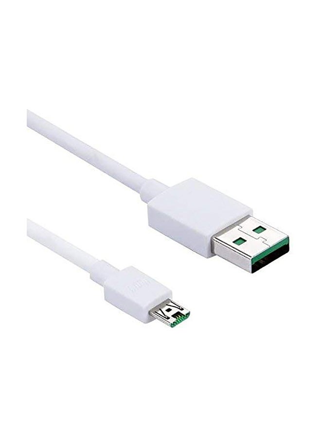 OPPO VOOC Flash Micro USB Data Cable White - Image 1