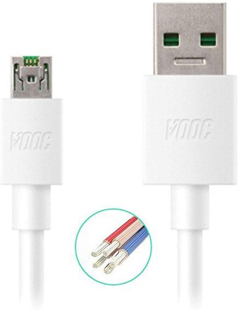 OPPO VOOC Flash Micro USB Data Cable White - Image 4