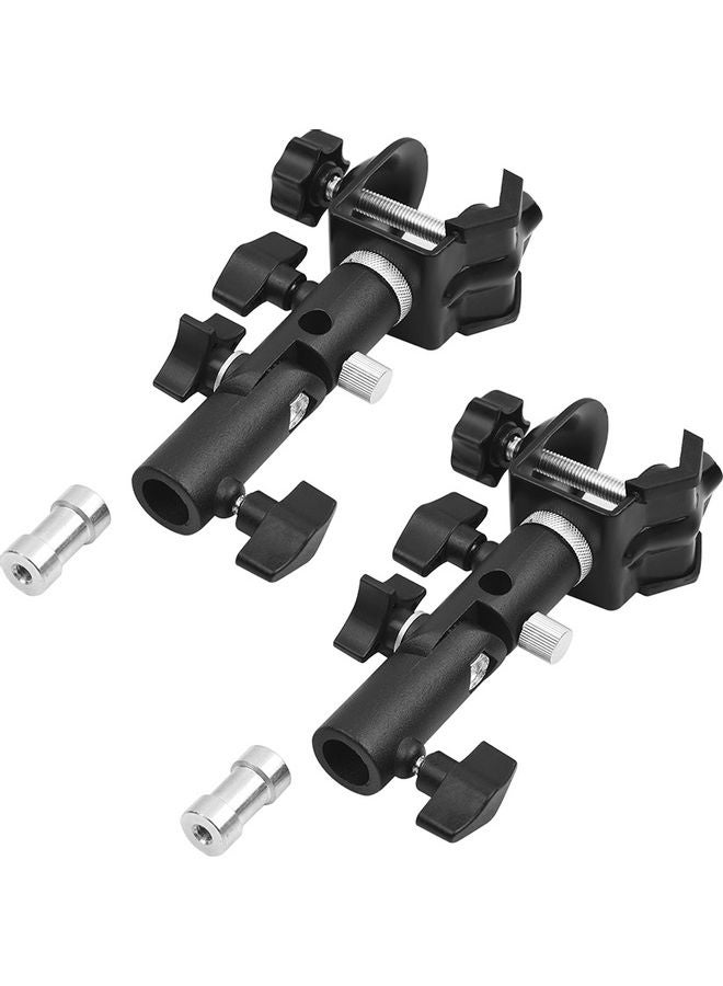 Generic 2-Piece Multi-Functional C-Clamp Clip Mount Set Black  - Image 5