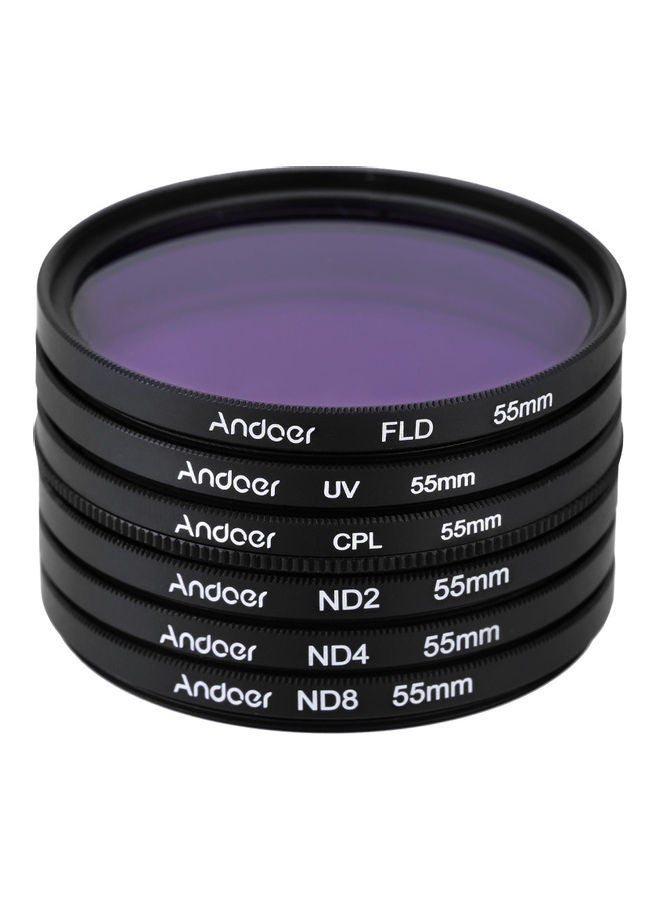 ANDOER 10-Piece Photography Filter Set Black/Clear  - Image 4