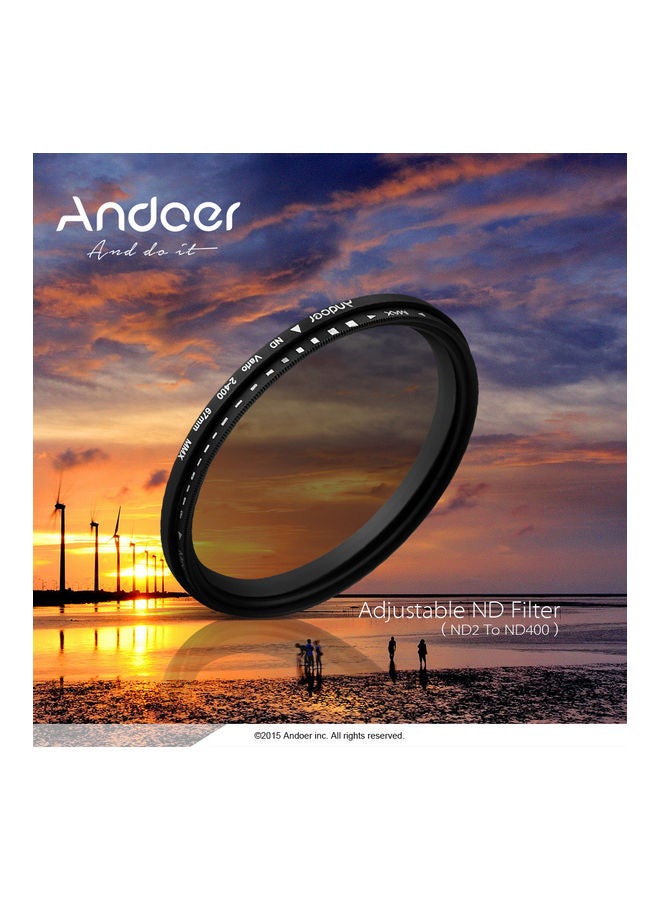 ANDOER Neutral Density Lens Adjustable Filter Black/Clear  - Image 5