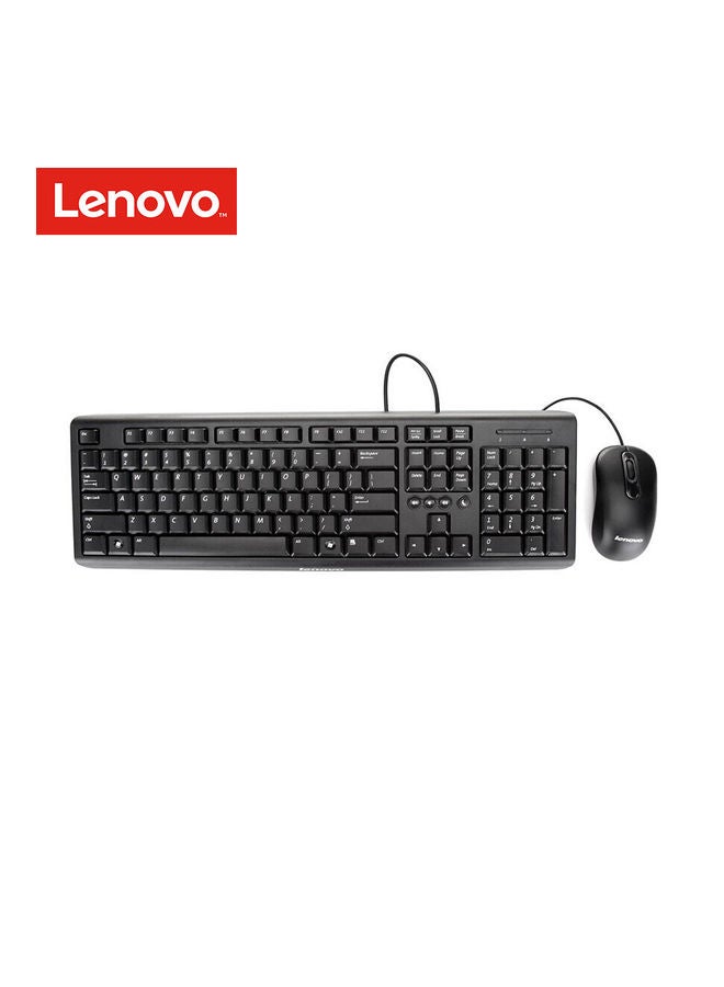 Generic Wired Keyboard and Mouse Combo Black  - Image 1