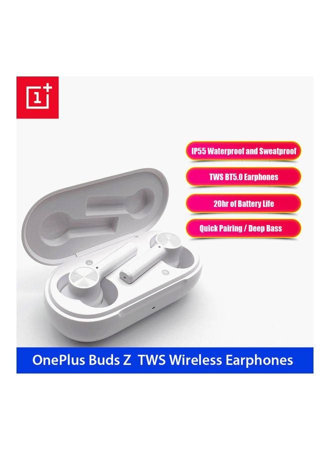 OnePlus - Buds Z TWS Wireless BT 5.0 Earphones White - Image 1