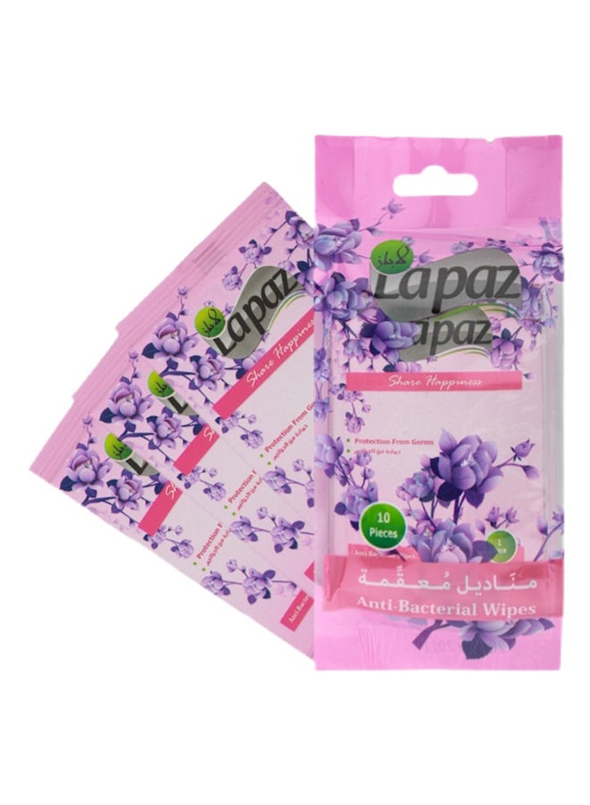 Lapaz Anti Bacterial Scented Wet Wipes 10 Count  - Image 1