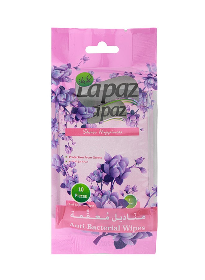 Lapaz Anti Bacterial Scented Wet Wipes 10 Count  - Image 2